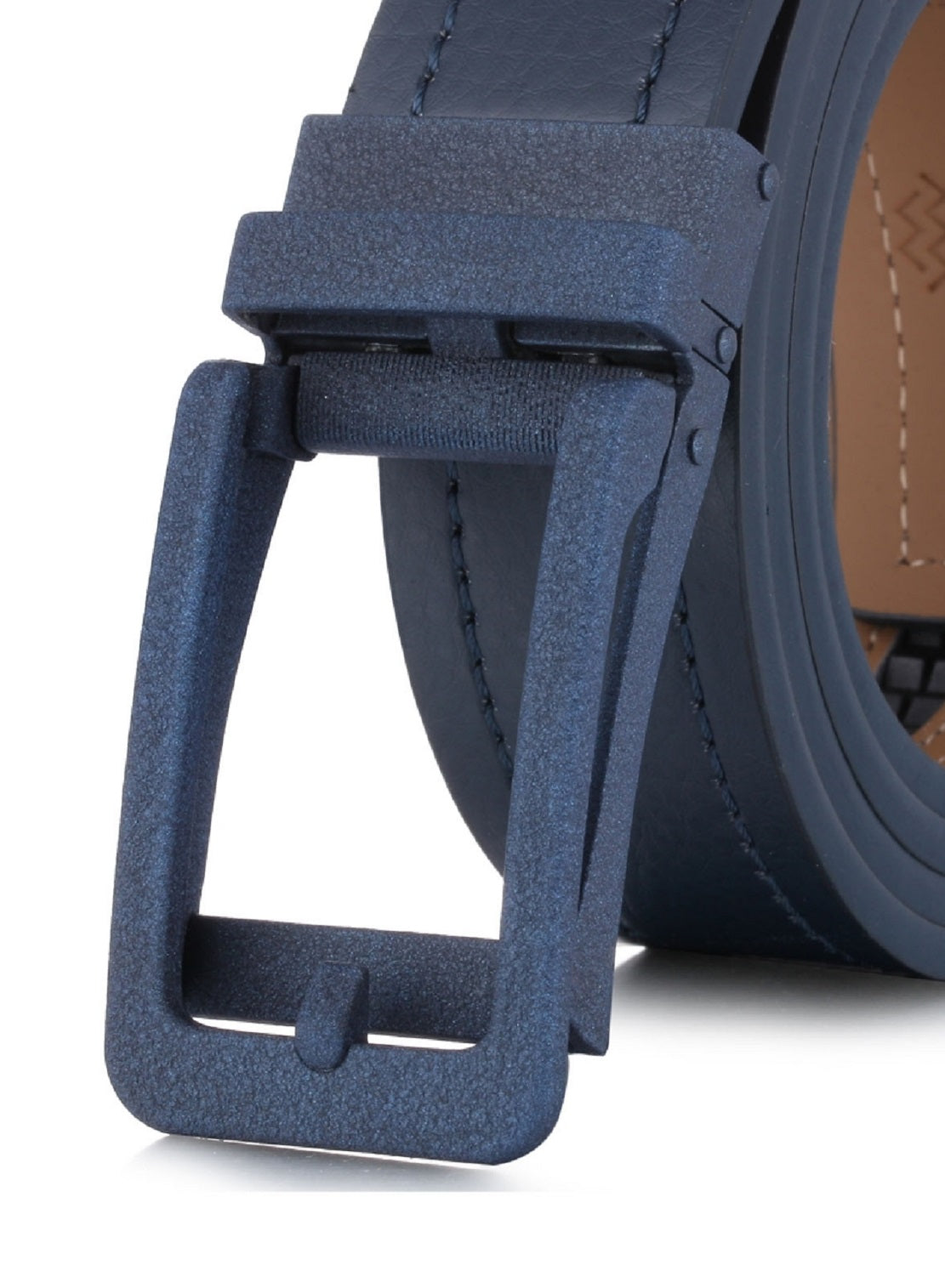 Cinto de couro resistente Linxx masculino Mio Marino com catraca, tamanho médio, azul