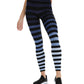 Legging feminina K-Deer listrada com comprimento de tênis, azul, tamanho extragrande