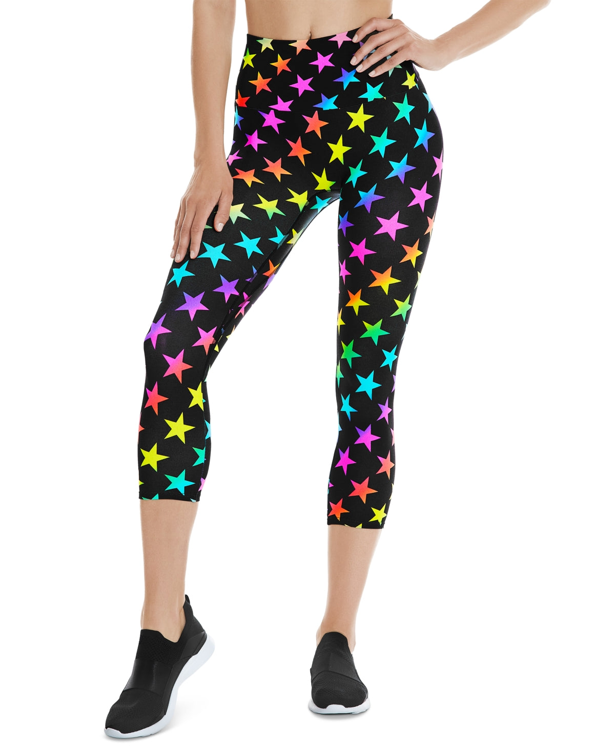 Legging Capri Lucky Stars Feminina K-Deer Preta Tamanho M