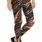 Calça legging feminina K-Deer Safari 7/8, comprimento de tênis, preta, tamanho P