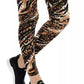 Calça legging feminina K-Deer Safari 7/8, comprimento de tênis, preta, tamanho P