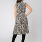 Vestido Mindy sem mangas feminino Leota em branco zebra