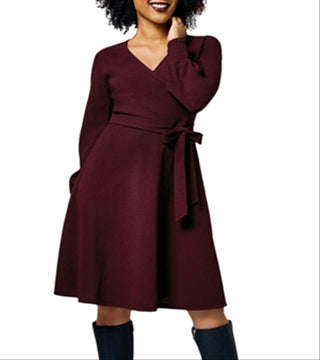 Vestido envelope perfeito feminino Leota vermelho tamanho grande