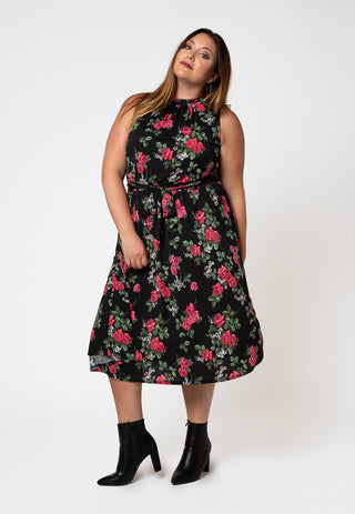 Leota Women's  Mindy Dress Black Size 2X