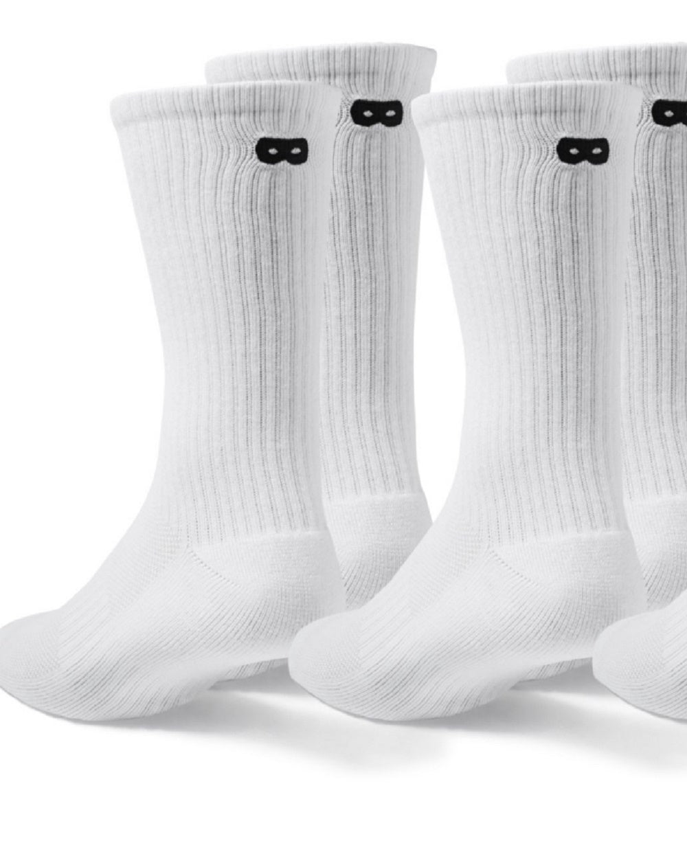 Pacote com 3 meias pretas e brancas da Pair Of Thieves para homens, tamanho regular