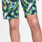 Shorts masculinos Paisley &amp; Gray com estampa de folhas e guerreiro slim fit, preto, tamanho 32W
