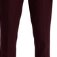 Calça de terno masculina Paisley &amp; Gray Slim Fit vermelha tamanho X-G