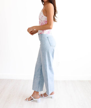 Pistola - Calça Jeans Feminina Penny Crop Cintura Alta e Perna Larga