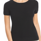 Suéter de cashmere de manga curta C by Bloomingdale's, preto, tamanho M
