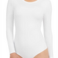 Body Spanx Branco Manga Longa Gola Redonda, Tamanho X-S