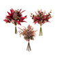 Fall Burgandy Foliage and Thistle Bundle Bouquet (Set of 6)