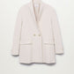 Casaco estilo blazer feminino Mango bege tamanho médio