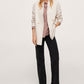 Casaco estilo blazer feminino Mango bege tamanho médio