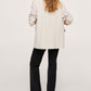 Casaco estilo blazer feminino Mango bege tamanho médio