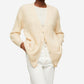 Cardigan de malha trançada feminino Mango, bege, tamanho grande