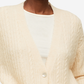 Cardigan de malha trançada feminino Mango, bege, tamanho grande