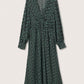 Vestido midi estampado feminino Mango verde tamanho 6