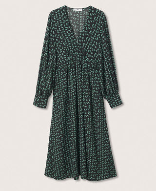 Vestido midi estampado feminino Mango verde tamanho 6