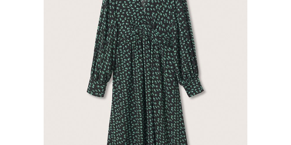 Vestido midi estampado feminino Mango verde tamanho 6