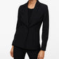 Blazer feminino MANGO Essential com ajuste e ombros acolchoados, preto, tamanho 4
