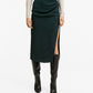 Saia midi feminina Mango Vent, verde, tamanho médio