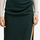 Saia midi feminina Mango Vent, verde, tamanho médio