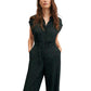 Macacão feminino Mango com estampa de bolinhas, preto, tamanho pequeno