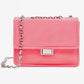Bolsa transversal feminina Mango com aba rosa tamanho único