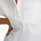 Camisa de algodão grande feminina Mango, branca, tamanho 8