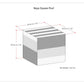 Naya Cube Pouf Patterned Grey Melange