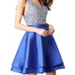 Jovani - Embellished V-neck Bodice Dress