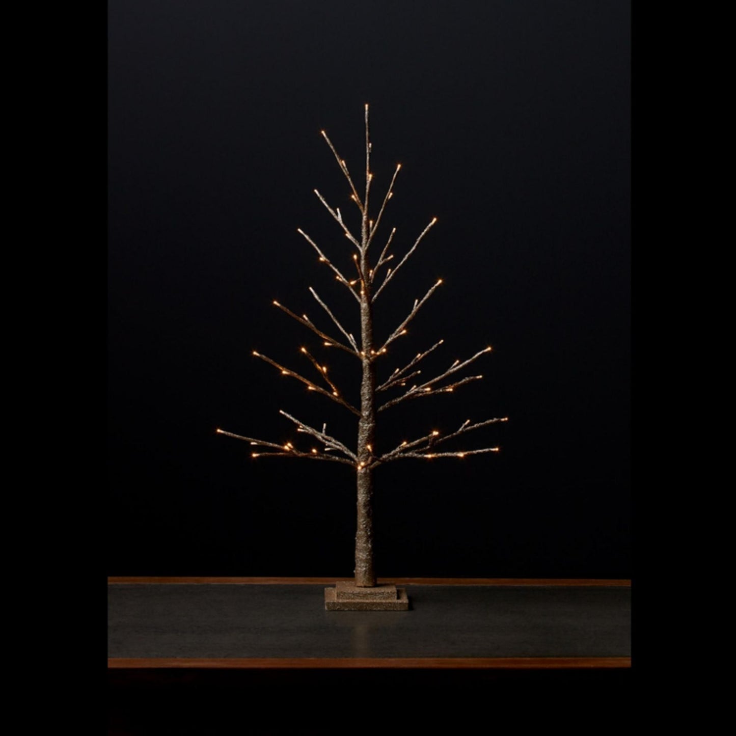 LED Lighted Gold Twig Tree 36"H