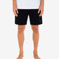 Shorts curtos Hurley Icon Boxed com fecho de cordão, preto, tamanho grande