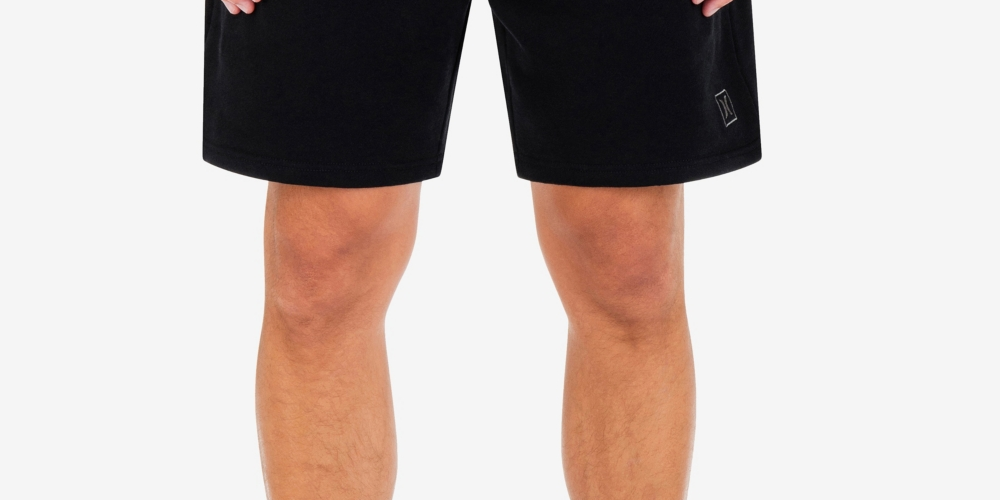 Shorts curtos Hurley Icon Boxed com fecho de cordão, preto, tamanho GG