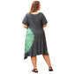On The Plus Side - Tie Dye Short Sleeve Dress - Plus Size