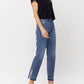 Judy Blue - High Waist Fray Slit Release Hem Straight Denim Jeans