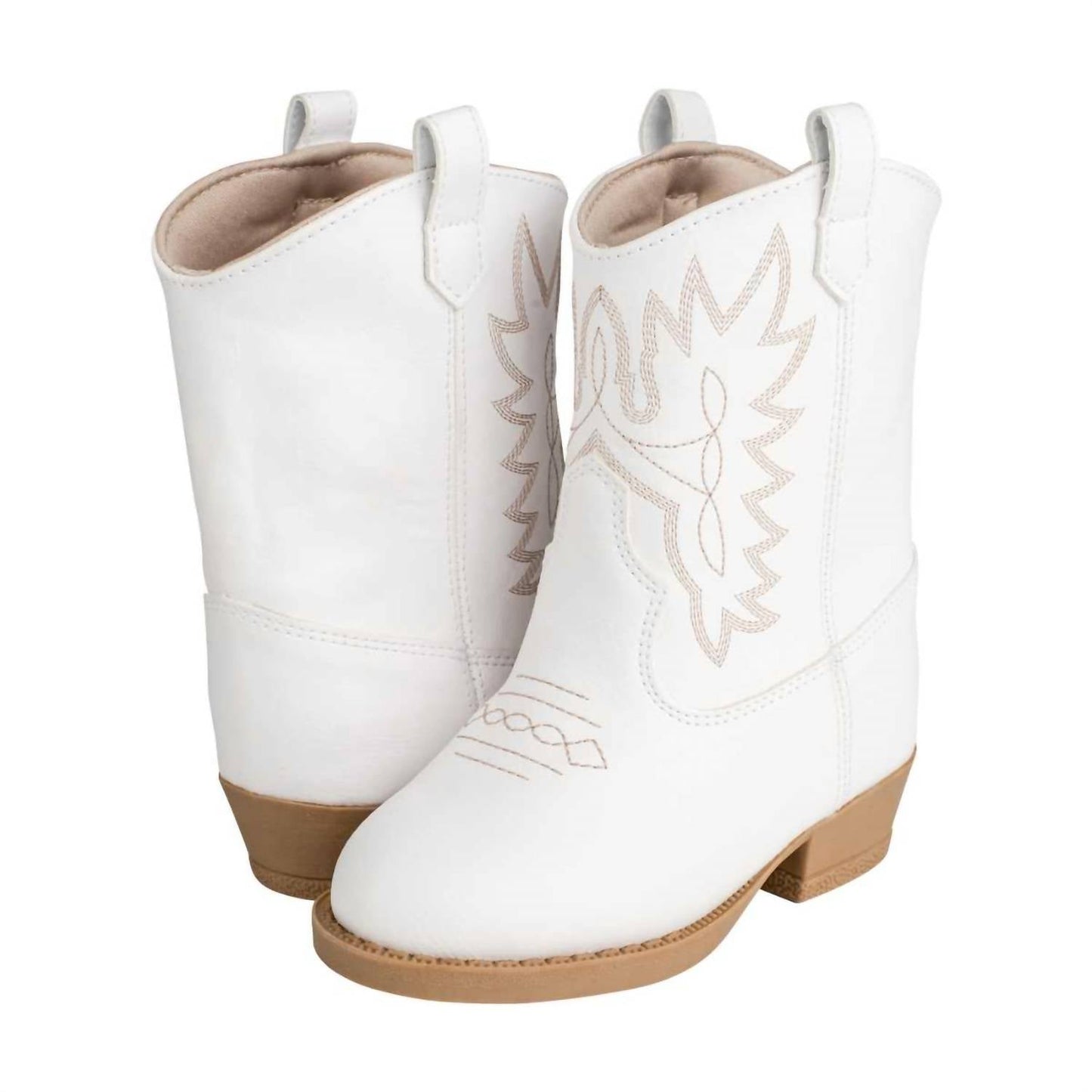 Baby Deer - Toddler Girl's Tan Stitching Western Boot