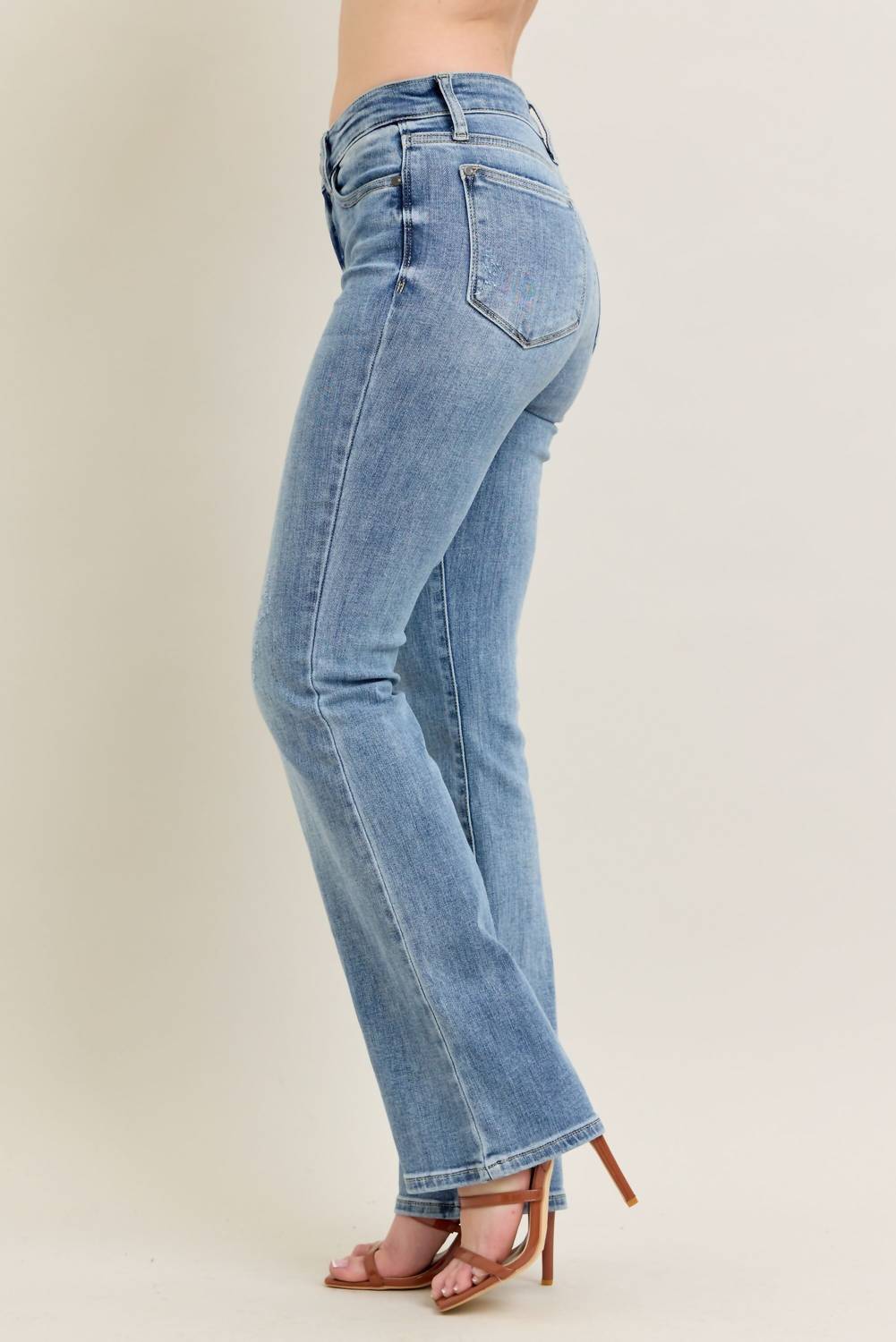 Judy Blue - Women's Mid Rise Boot Cut Jeans