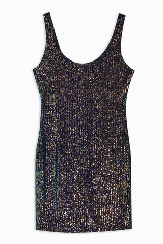 Topshop - Vestido curto justo com lantejoulas e sereia