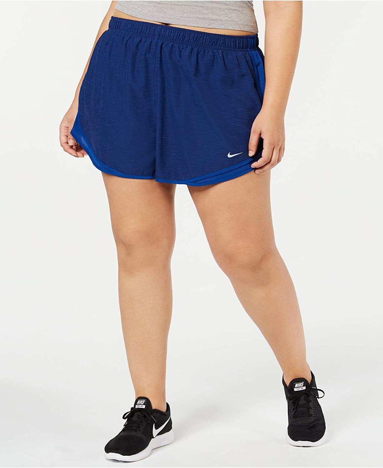 Shorts Nike Dri-FIT Tempo Plus Size Feminino Azul Tamanho 2 Extra Grande