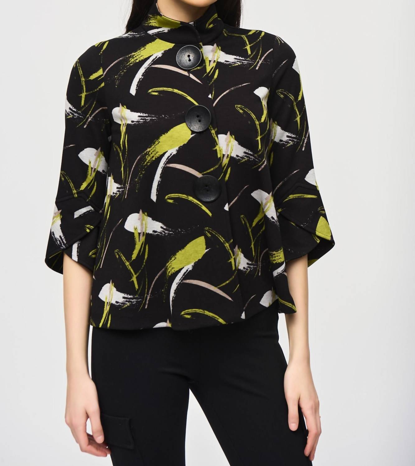 Joseph Ribkoff - Brushstroke Print Knit Jacket