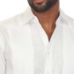 Camisa masculina Mojito 100% linho Guayabera Chacabana manga comprida com detalhes plissados ​​tamanho XXL