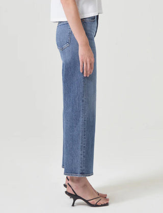Agolde - Calça Jeans Crop Harper de Cintura Alta e Perna Larga