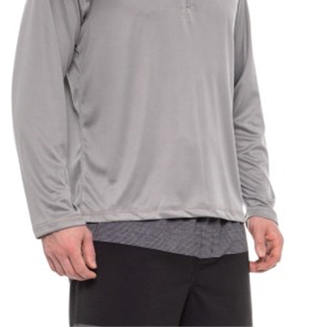 Camisa de natação masculina Trunks Frost Solid FPS 50 com zíper e gola manga comprida cinza, tamanho médio