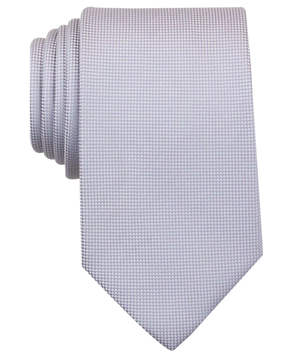 Gravata Oxford Sólida Masculina Perry Ellis Cinza Tamanho Regular