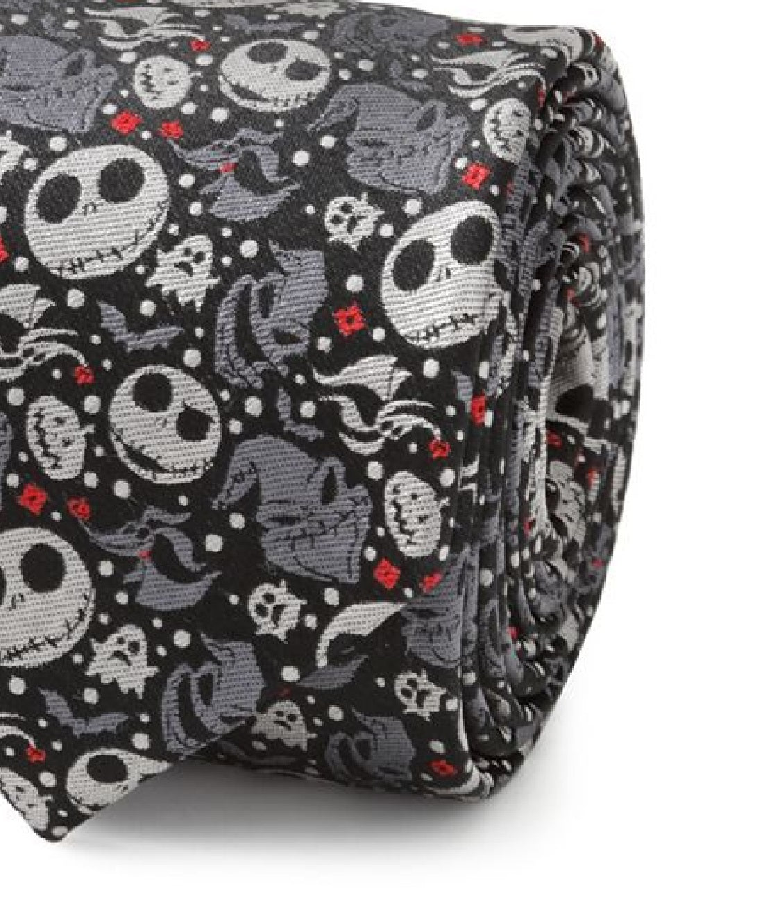 Cufflinks Inc. Gravata de seda preta masculina O Estranho Mundo de Jack, tamanho regular
