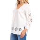 Karen Kane - Cutout Embroidered Flower Detail Tunic
