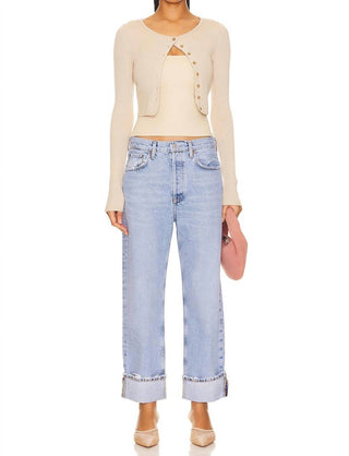 Agolde - Calça Jeans Reta Fran Low Slung