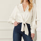 Karen Kane - Satin Tie Front Top