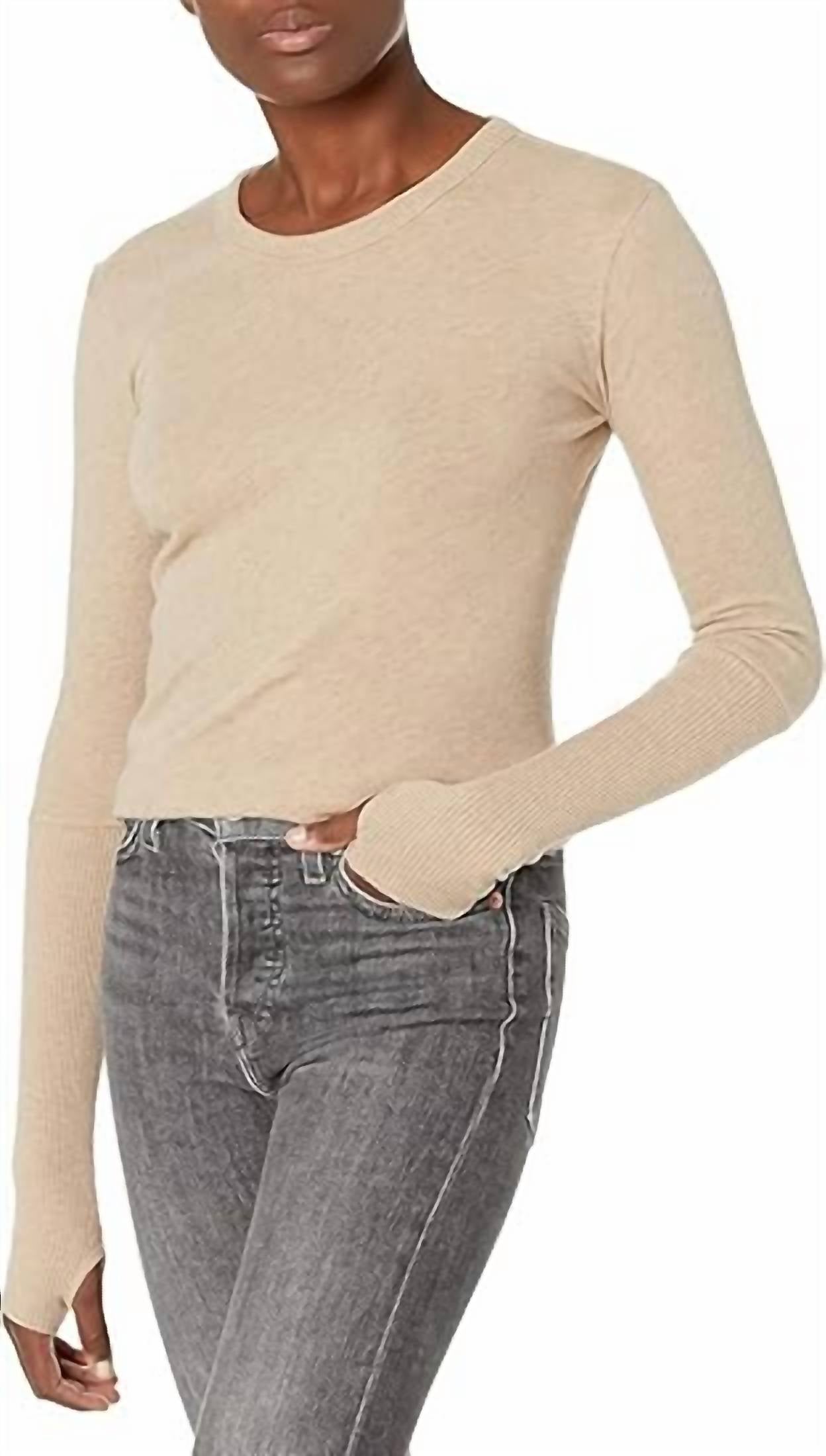 Enza Costa - CASHMERE FITTED CUFFED L/S CREW